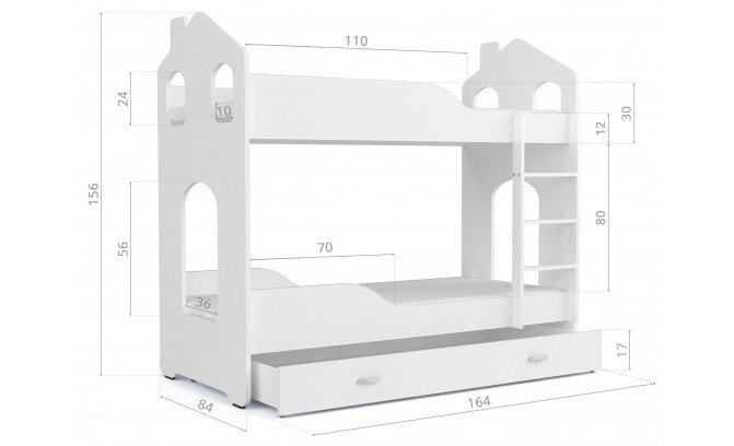 Двухъярусная кровать DOMINIK DOMEK N 1608 без матрасов